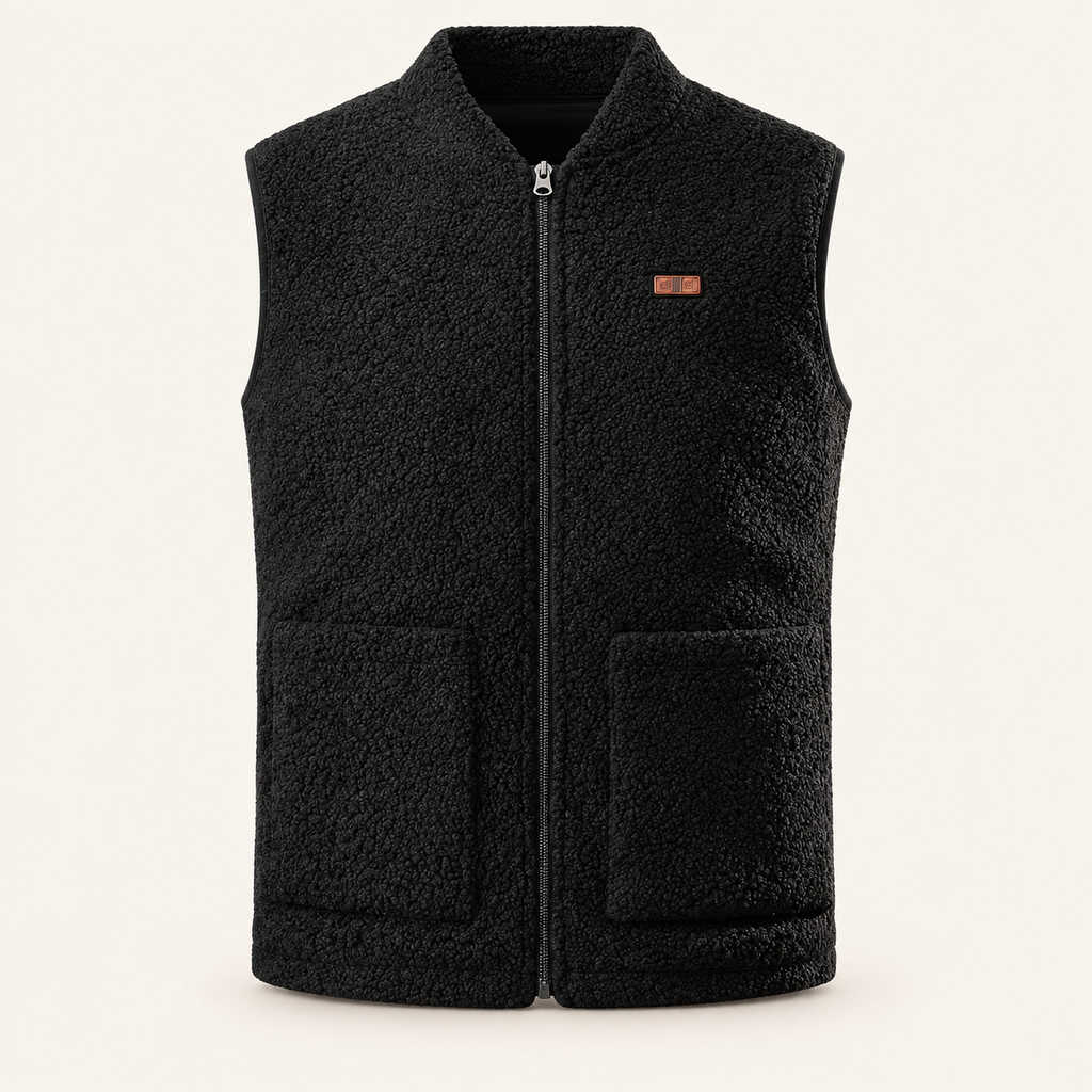Gilet Chauffant Polaire Homme – Sans Manches, 3 Niveaux de Chaleur, USB | Aguavena