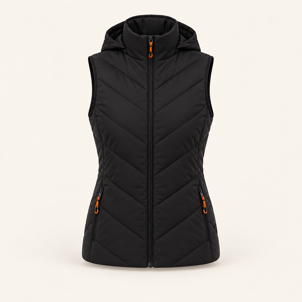 Gilet Chauffant Femme à Capuche – 11 Zones de Chauffe USB | Aguavena