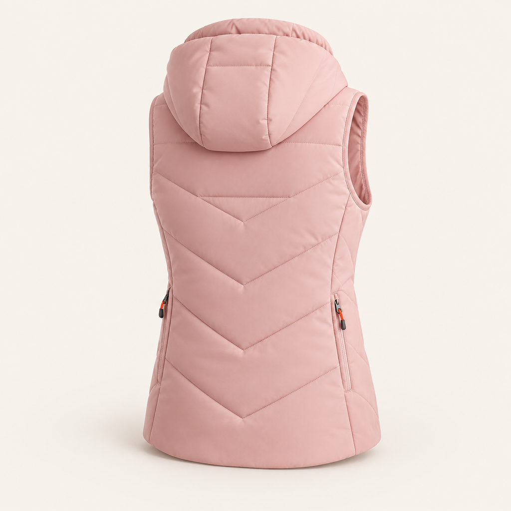 Gilet Chauffant Femme à Capuche – 11 Zones de Chauffe USB | Aguavena