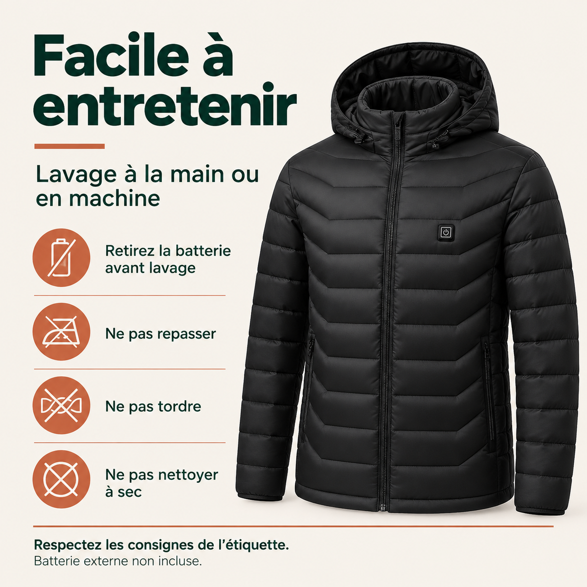 Veste Chauffante Électrique Unisexe USB – Chauffage Multizone Jusqu’à 26 Zones pour l’Hiver | Aguavena