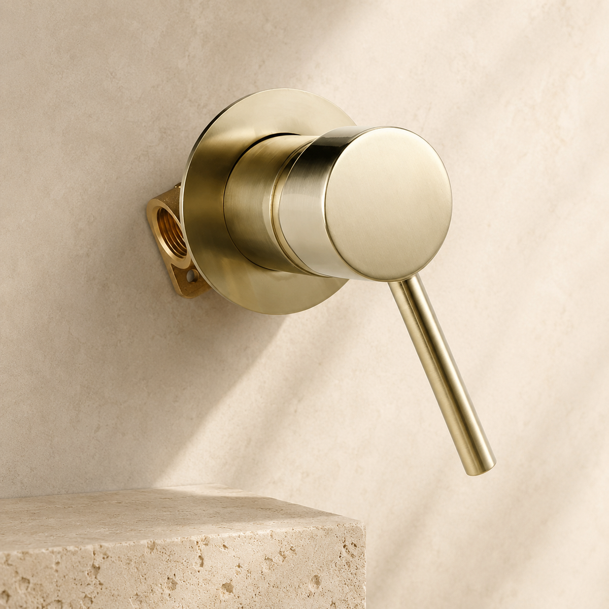 Colonne de Douche Encastrée Or Brossé – Système de Douche Premium avec Pommeau Effet Pluie et Douchette