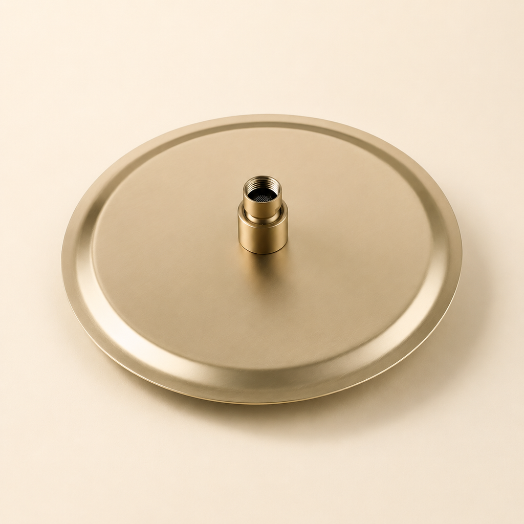 Colonne de Douche Encastrée Or Brossé – Système de Douche Premium avec Pommeau Effet Pluie et Douchette