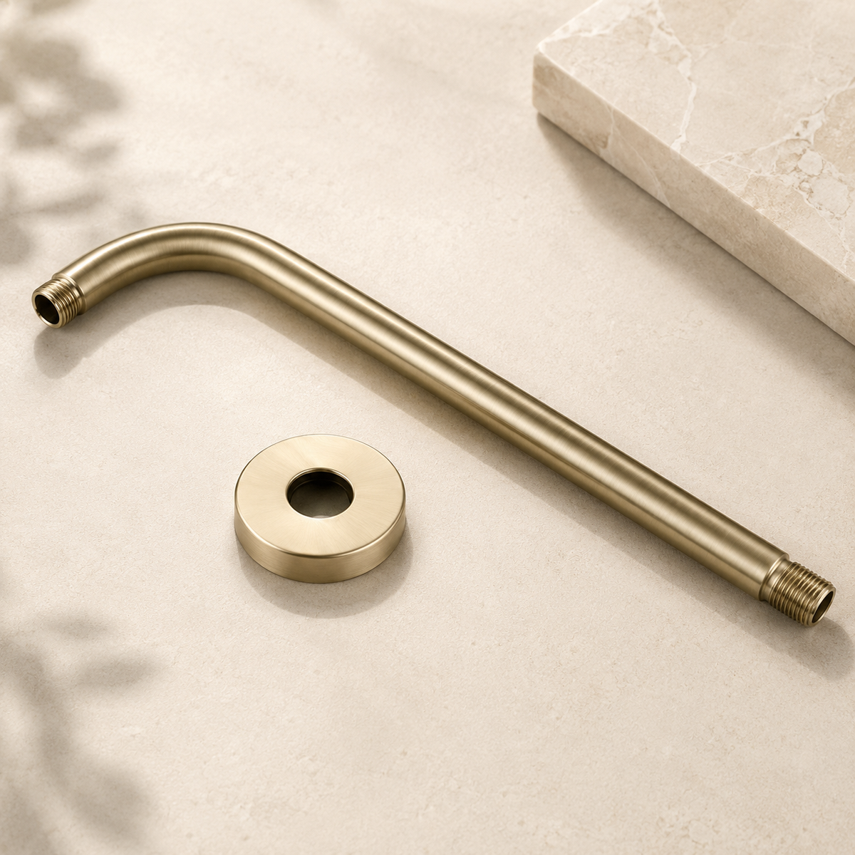 Colonne de Douche Encastrée Or Brossé – Kit Douche Luxe avec Ciel de Pluie et Douchette Design