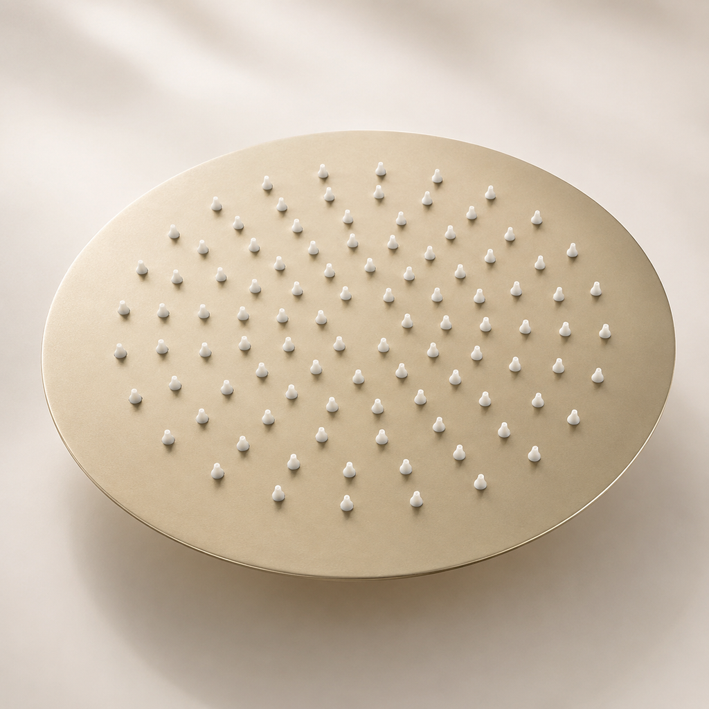Colonne de Douche Encastrée Or Brossé – Kit Douche Luxe avec Ciel de Pluie et Douchette Design