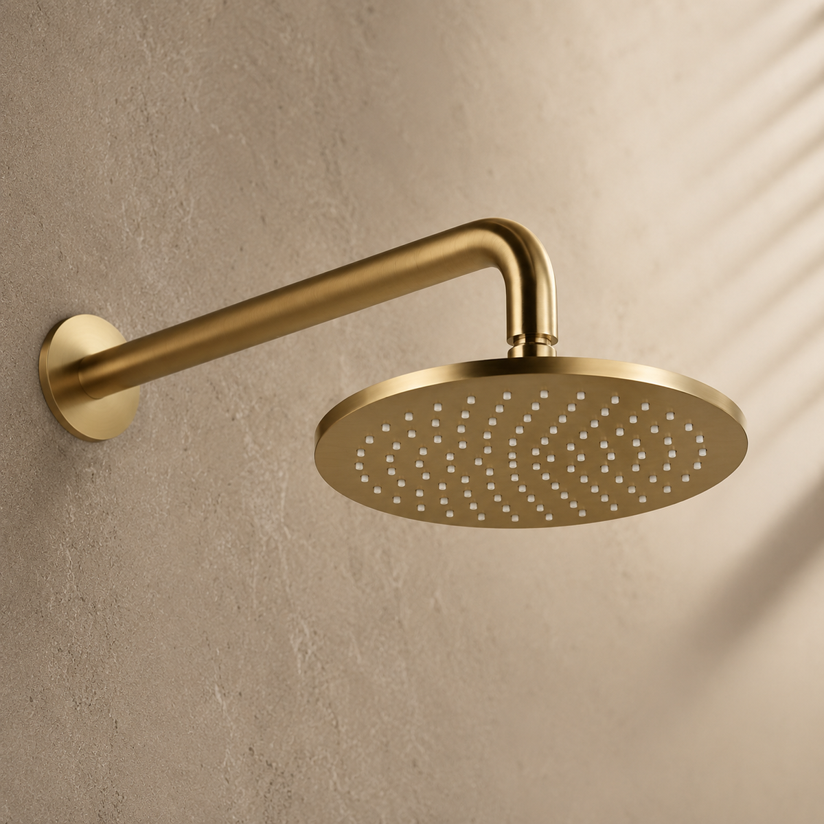 Colonne de Douche Encastrée Or Brossé – Design Mural Premium pour Salle de Bain Moderne