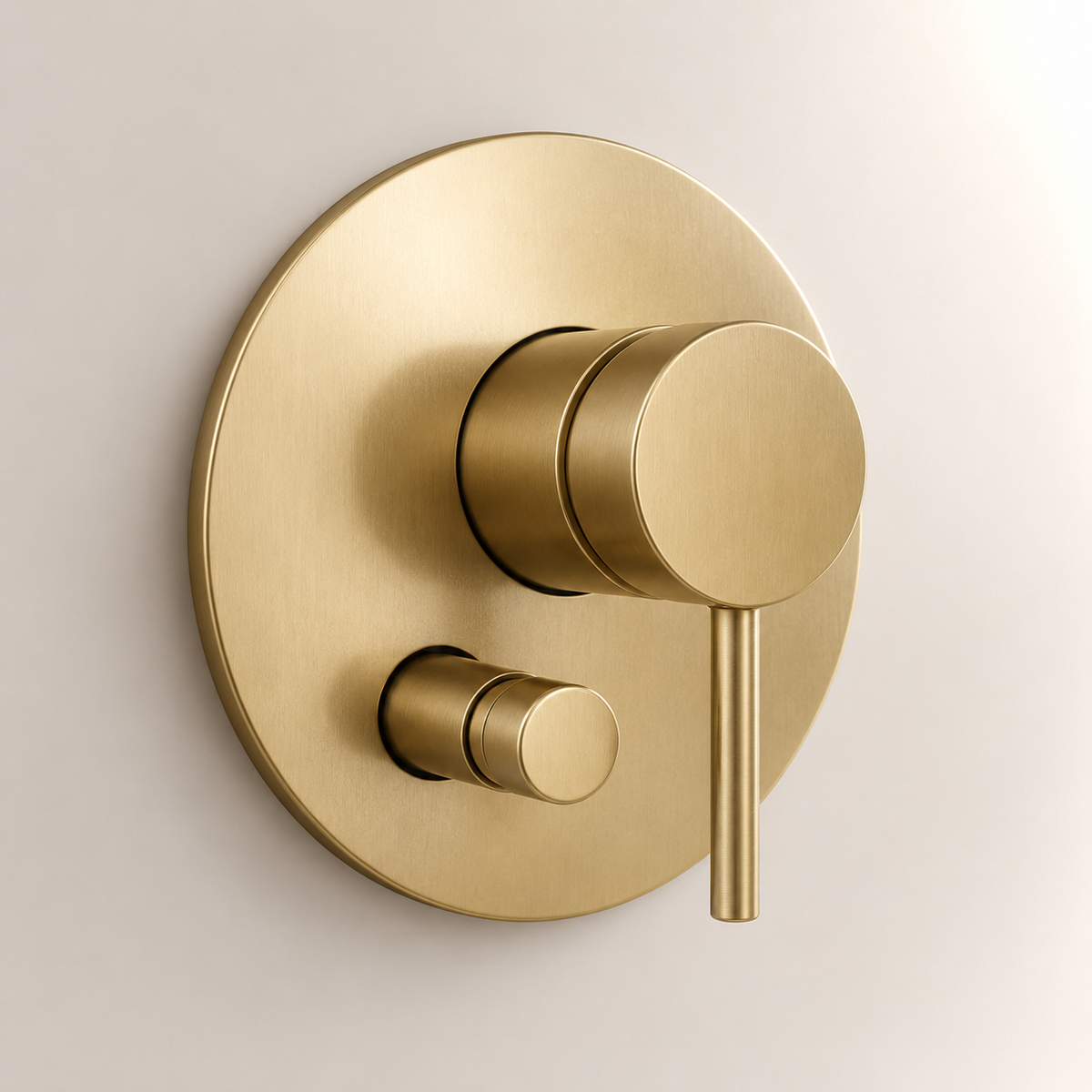 Colonne de Douche Encastrée Or Brossé – Design Mural Premium pour Salle de Bain Moderne