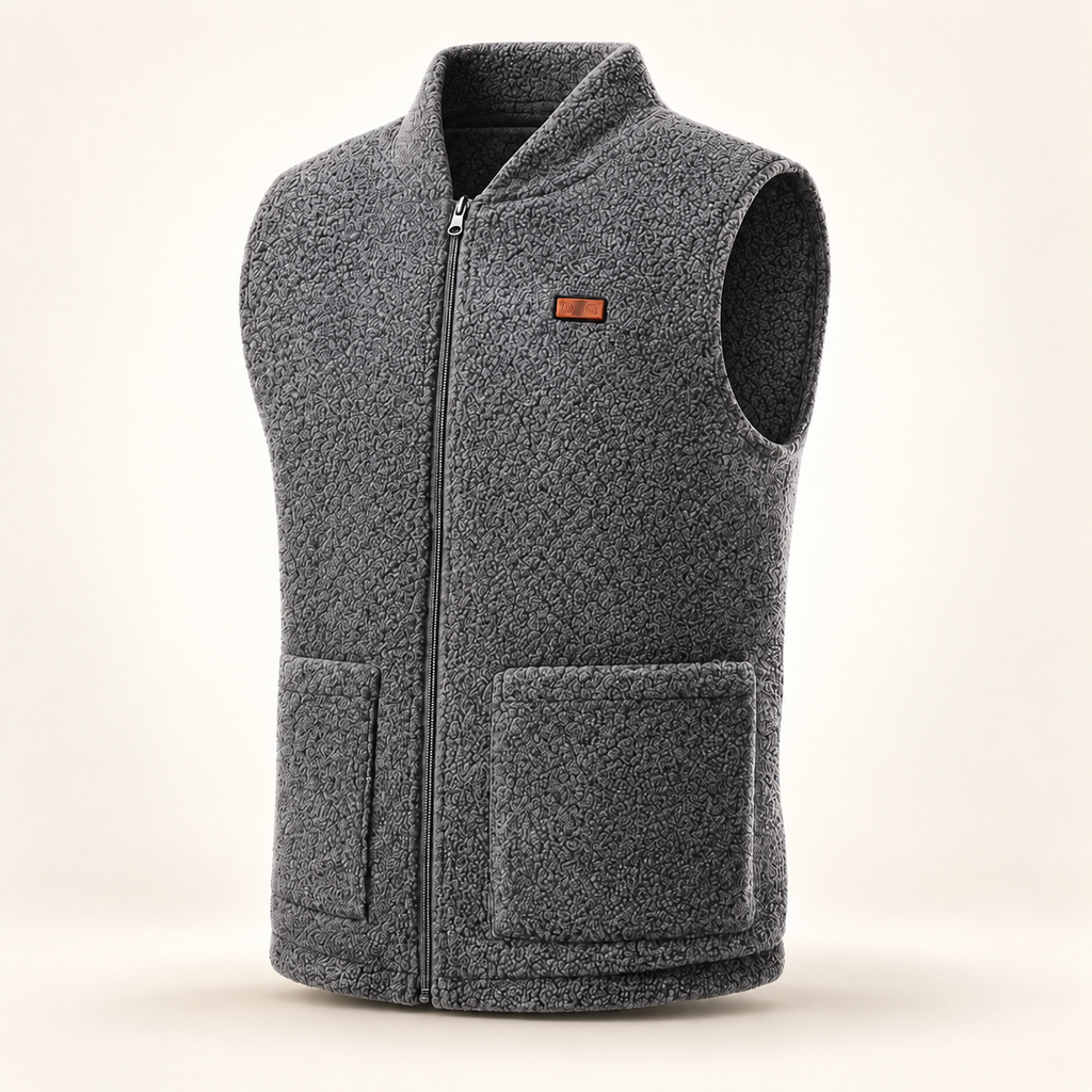 Gilet Chauffant Polaire Homme – Sans Manches, 3 Niveaux de Chaleur, USB | Aguavena