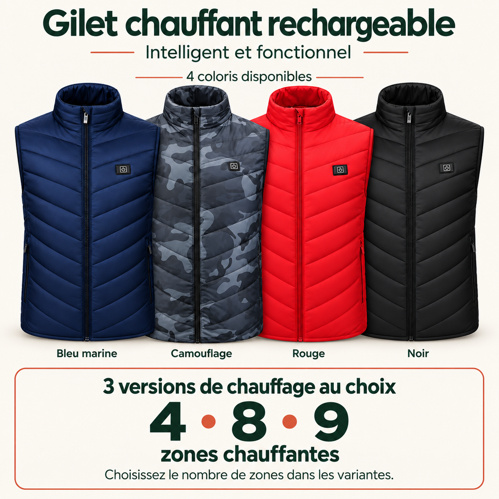Veste Chauffante Homme et Femme – Chauffage Multizone pour l’Hiver et le Plein Air | Aguavena