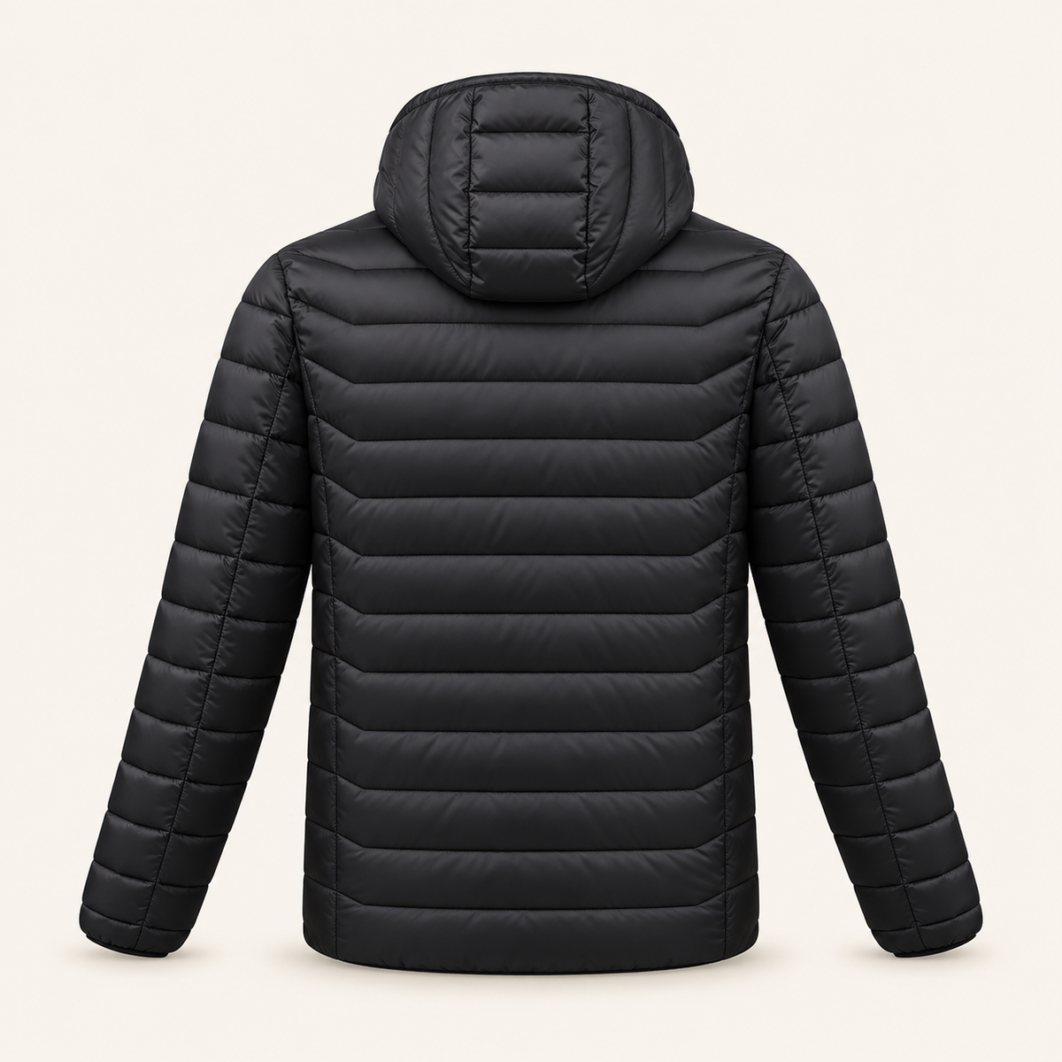 Veste Chauffante 31 Zones Homme et Femme – Doudoune Noire à Capuche USB, 3 Niveaux de Chaleur | Aguavena