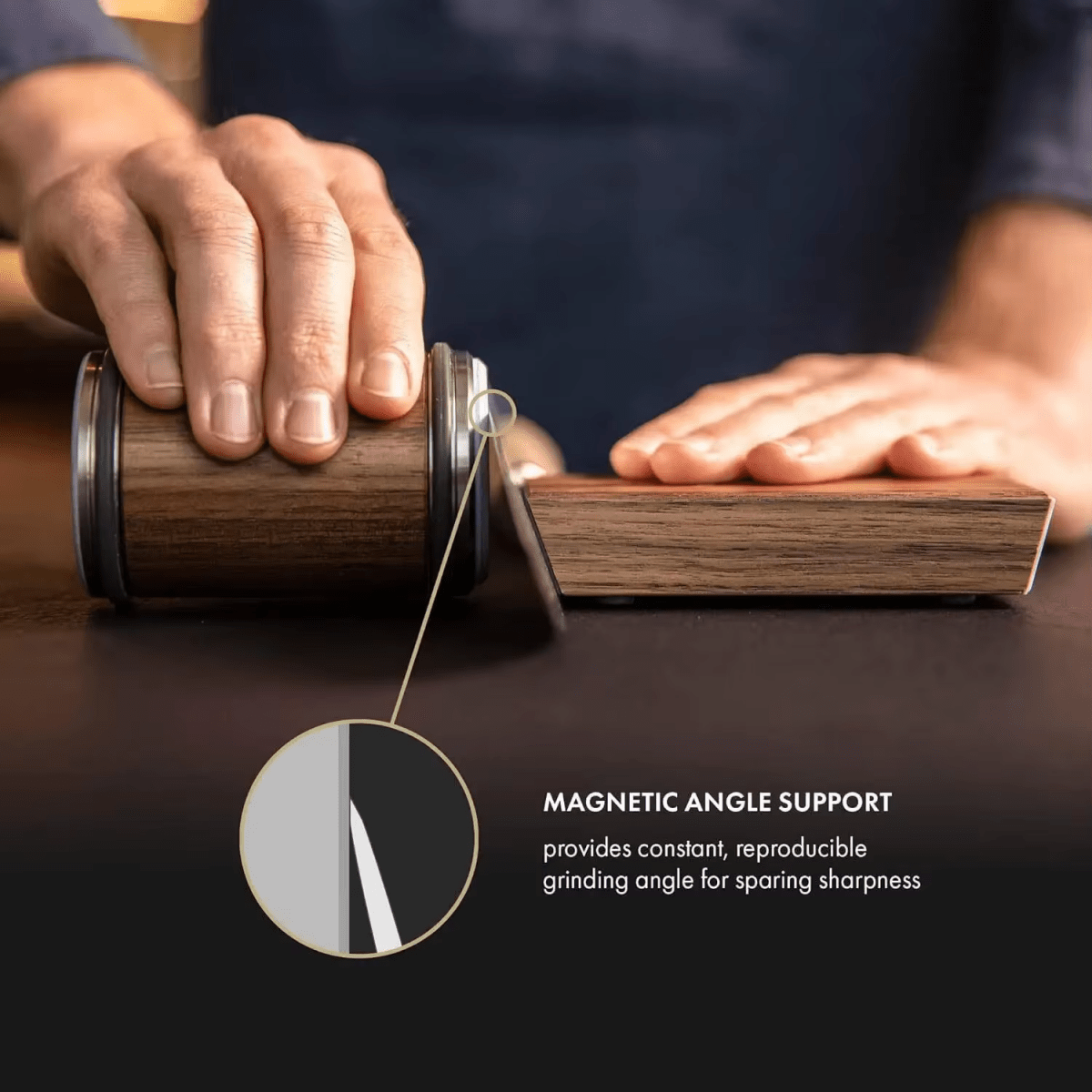 Aiguiseur de couteaux à rouleau et guide magnétique | Aguavena