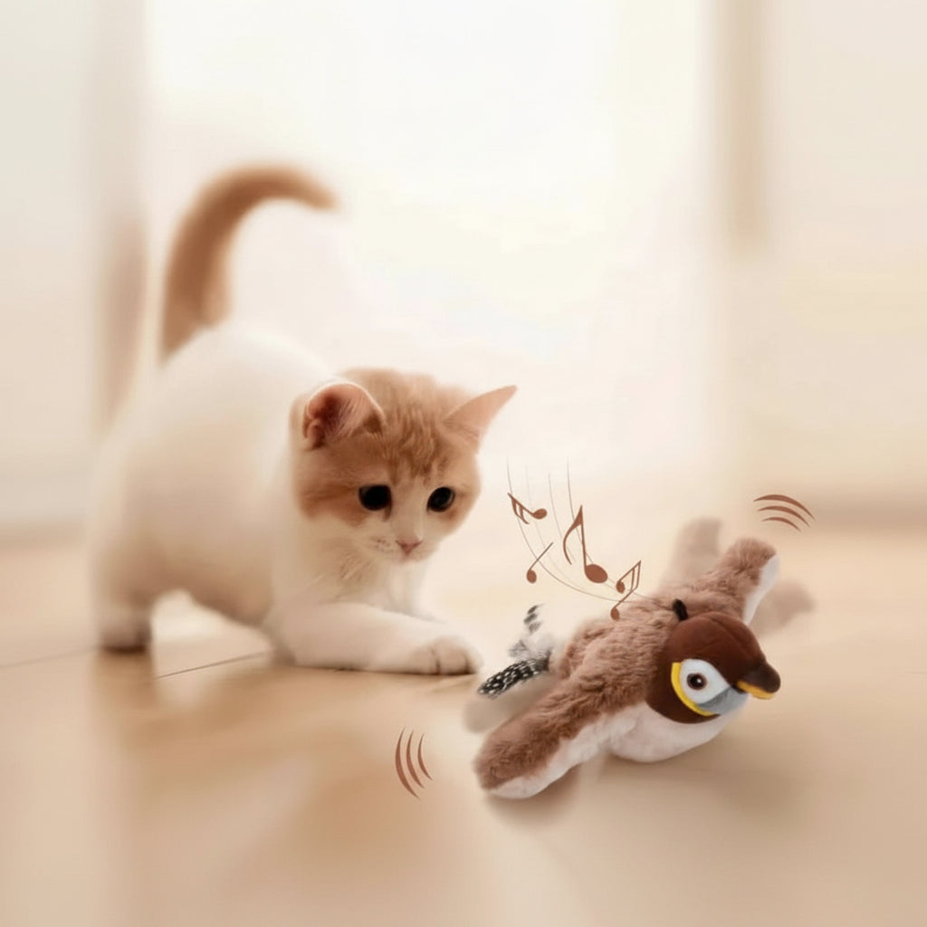 Jouet oiseau interactif rechargeable pour chat | Aguavena