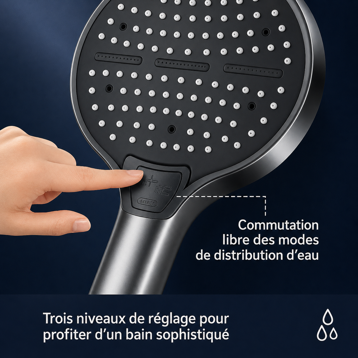 Pommeau de douche HydroPluse 15cm
