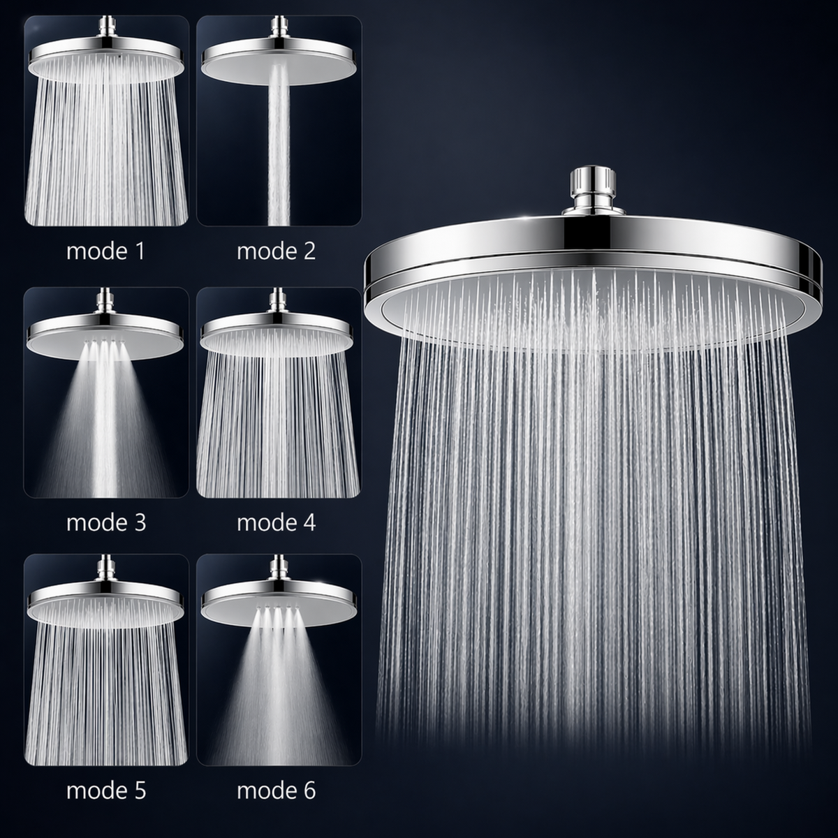 Tête de douche pluie ronde