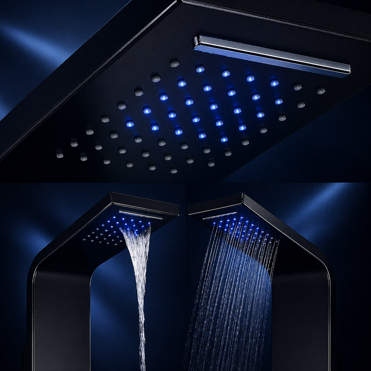 Colonne de douche encastrée multijets