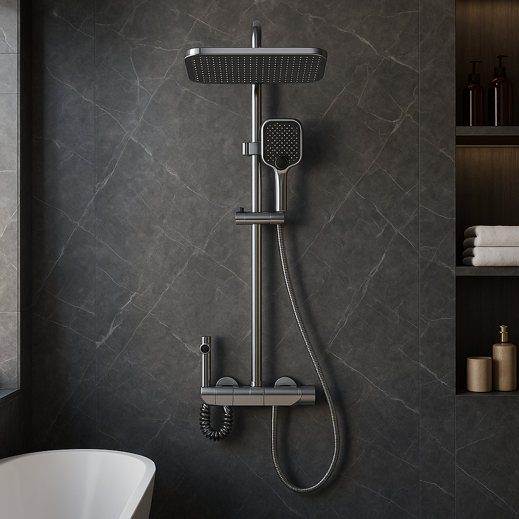 Colonne de douche thermostatique écran LED