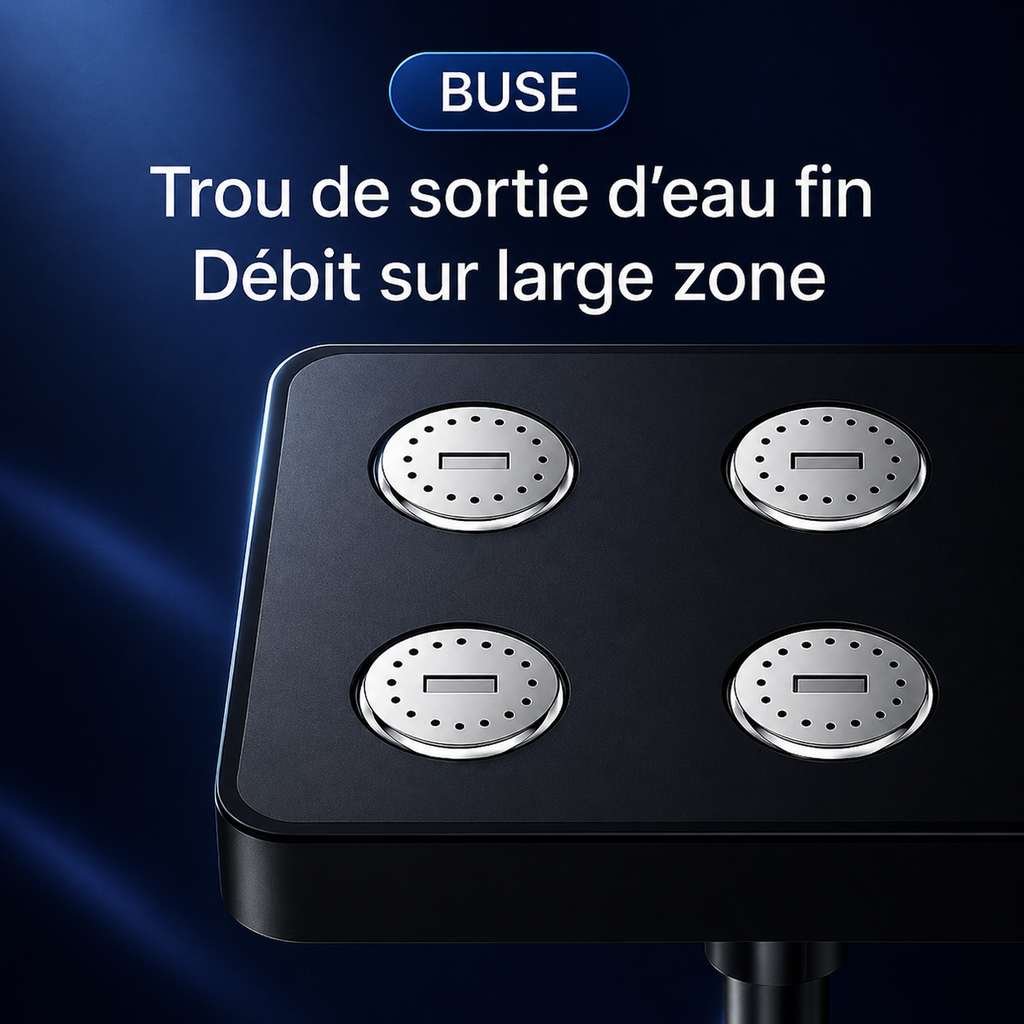 Pommeau de douche haute pression Nox – Jet fin & dense