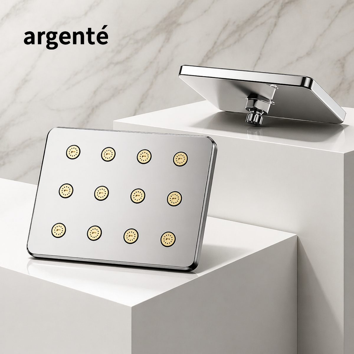 Tête de douche pluie carrée 10 pouces – Réglable 360°